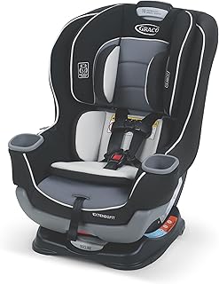 Graco Extend2Fit Convertible Baby Car Seat, Rear and Forward Facing, Adjustable Extension Panel for Extra Legroom, Gotham