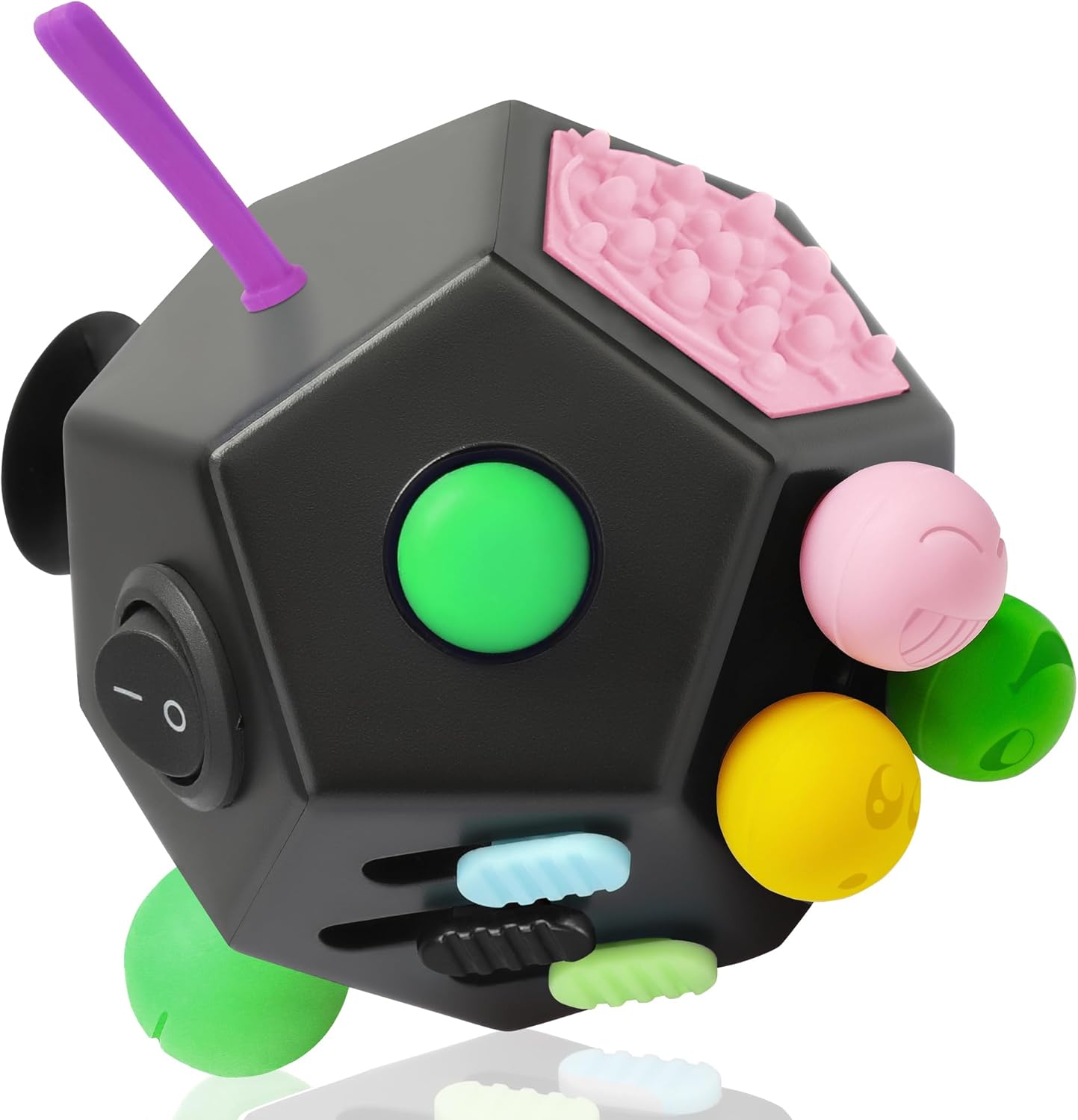 VCOSTORE Fidget Cube for Kids Adults, Fidget Toys for Anxiety, Cube Fidgets Toy Anti Stress Autism OCD ADHD, 12 Sided Sensory Toys for Adult Girls Boys Teens