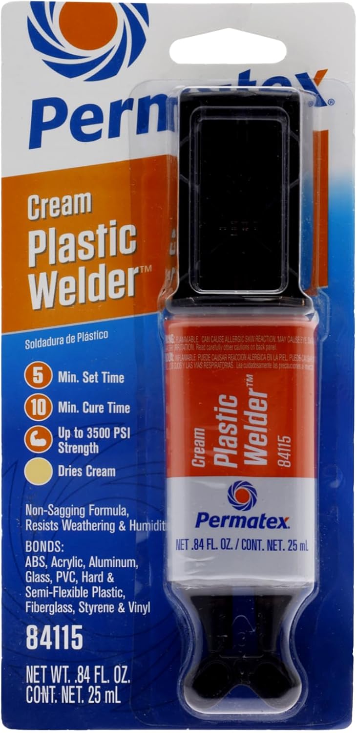 Permatex 84115 5-minute Plastic Weld Adhesive, 0.84 oz.,Black