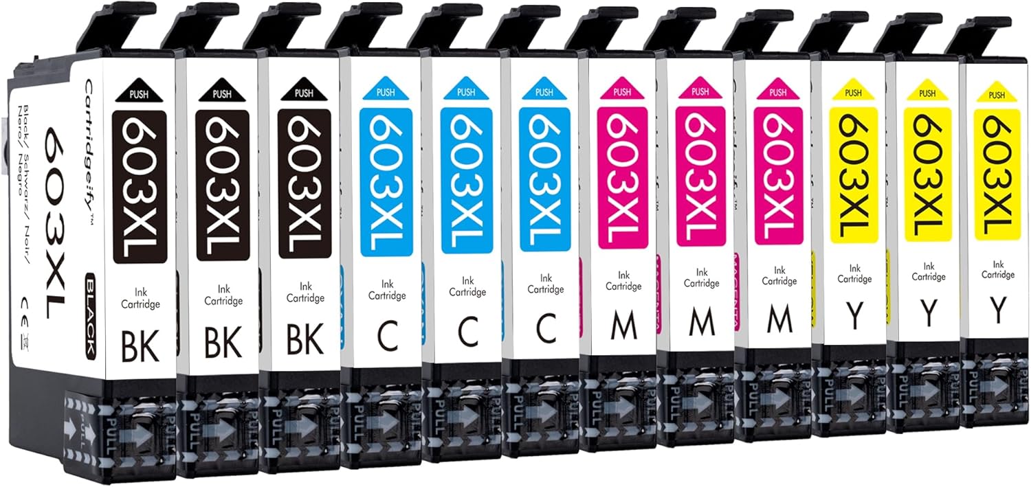 Cartridgeify 603 XL Ink Cartridges Compatible with Epson 603 603XL Multipack, for Expression Home XP-2100 XP-2105 XP-3100 XP-3105 XP-4100 XP-4105 Workforce WF-2810 WF-2830 WF-2835 WF-2850