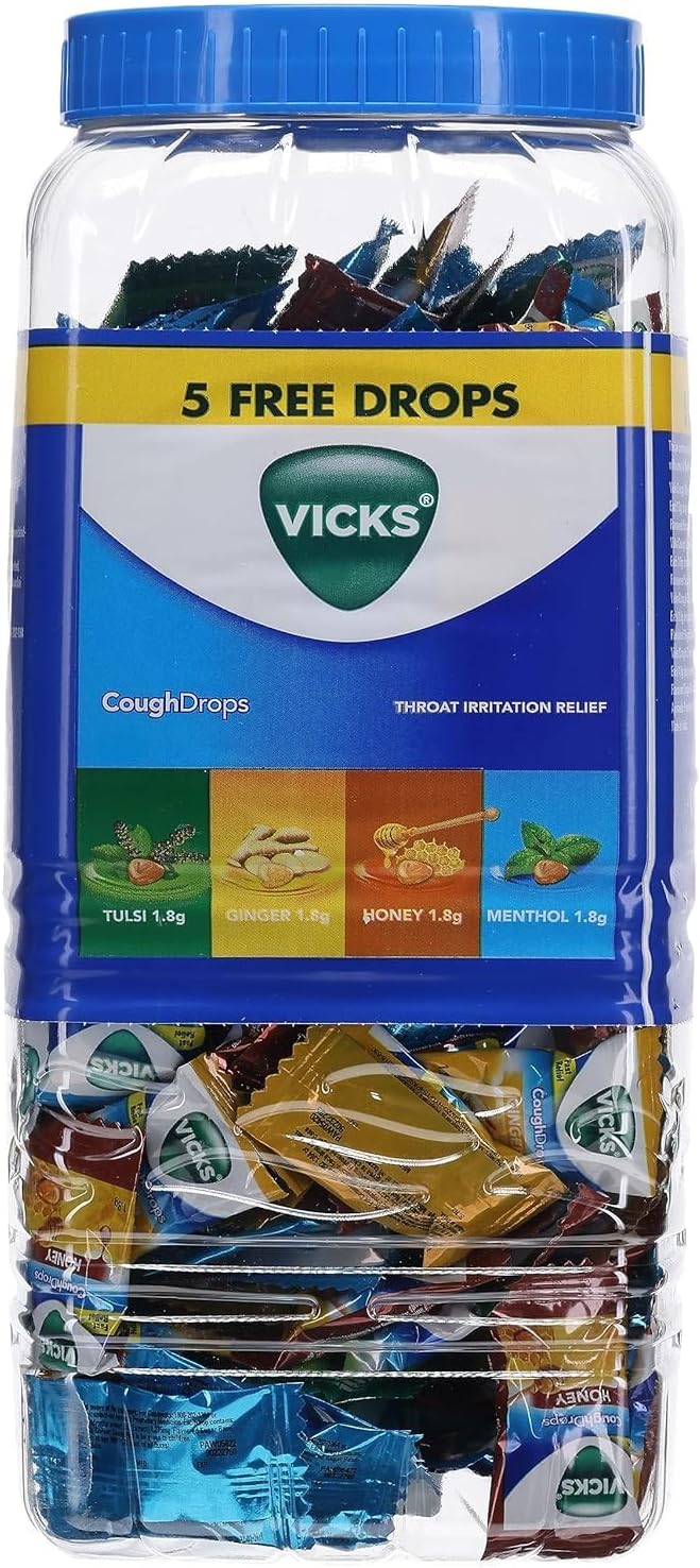 Vicks V Throat Cough Drops - 175 Count (Menthol/Ginger/Honey)