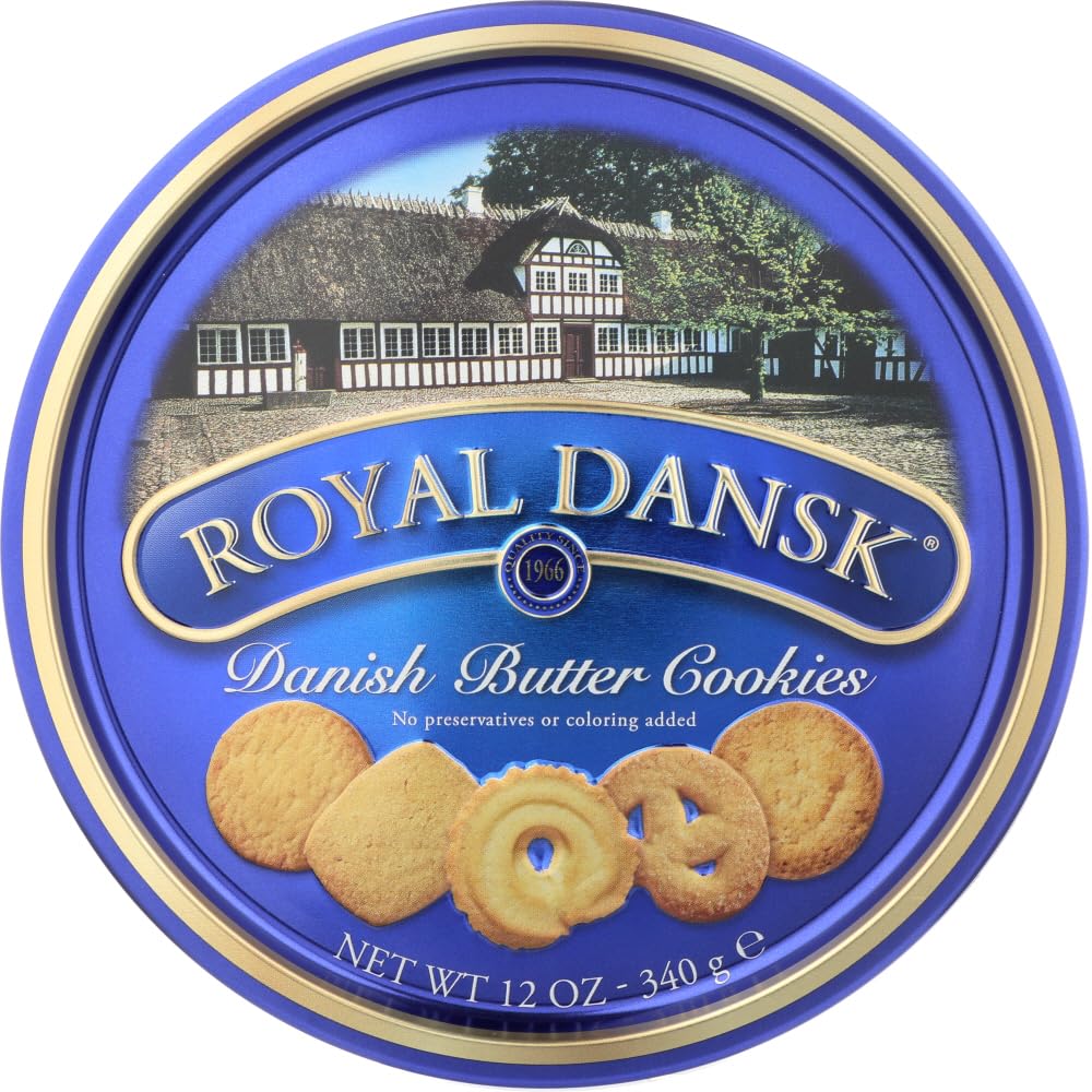 Royal Dansk Danish Butter Cookies - 12 oz. Tin (2 pack)