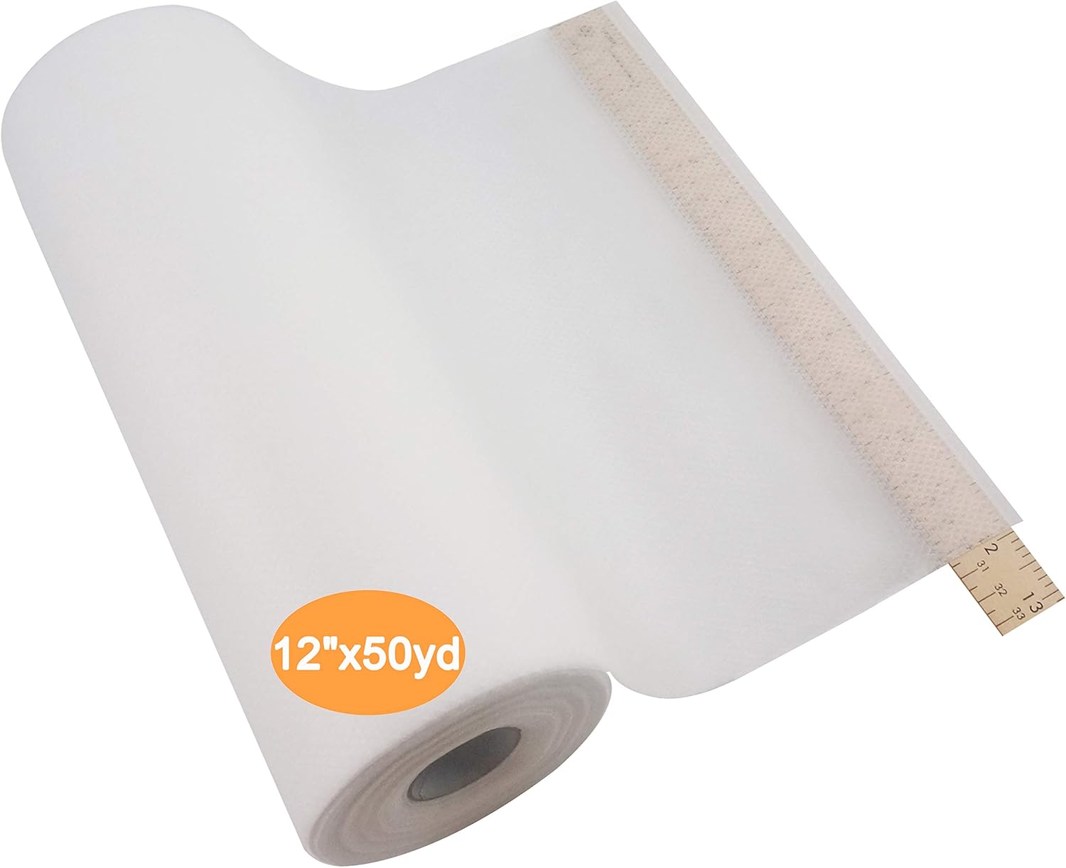 New brothread No Show Mesh Machine Embroidery Stabilizer Backing 12" x 50 Yd roll - Light Weight 1.8 oz - Cut into Variable Sizes for Machine Embroidery and Hand Sewing