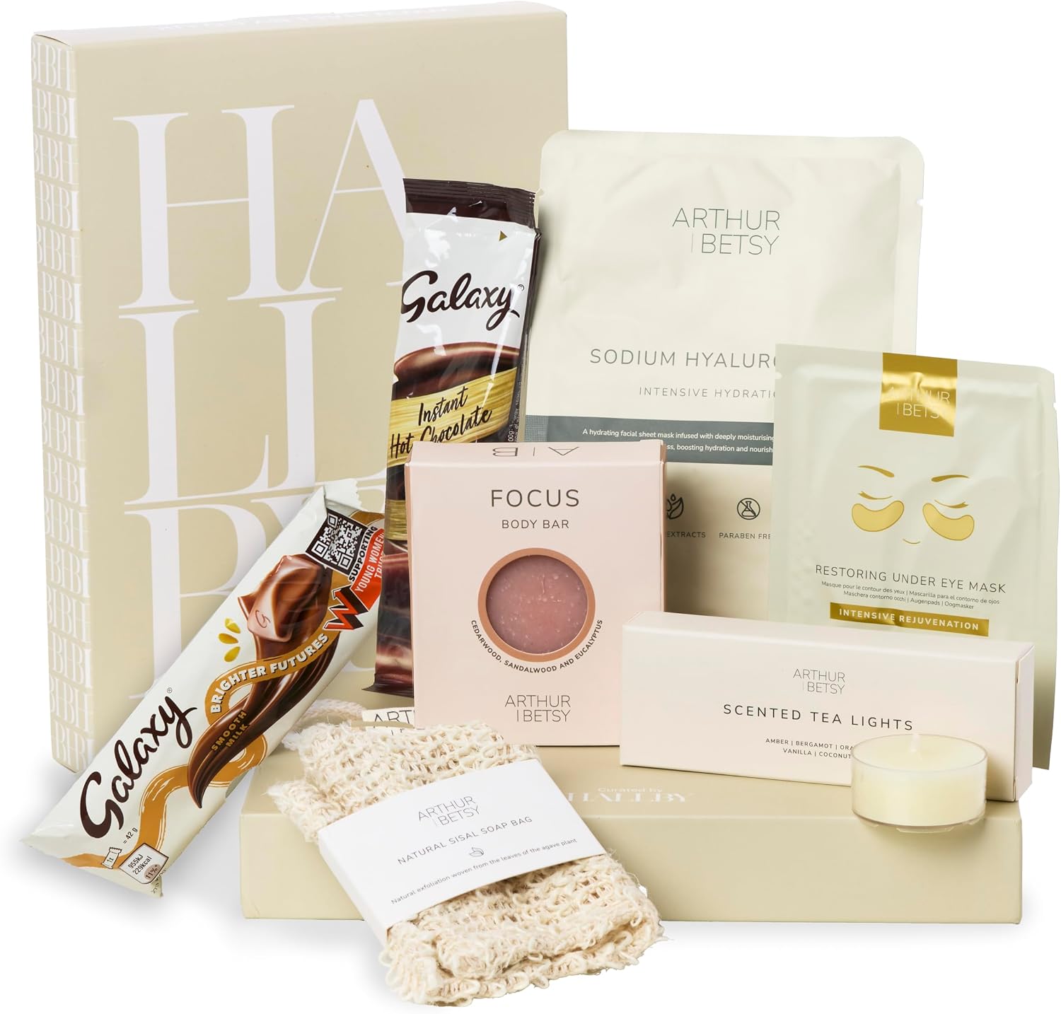 Hallby Hug In A Box, Pamper gift box, Relaxation Gifts For Women, Self Care Pamper Hamper, Birthday Gifts For women, Gifts for her, Pamper Spa Gift Set Friend Pamper