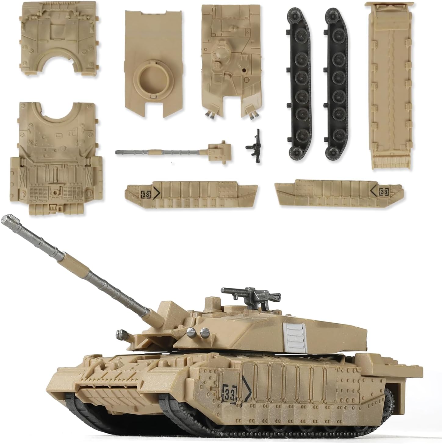 SEBUNAS 1/72 Scale Challenger 2 Military Tank Quick Build Model British Army Main Tank Challenger 2 Building Model for Kids and Adults(10PCS) | A precision replica with exquisite paintwork—a collector-grade masterpiece crafted for adults suitable for beginners