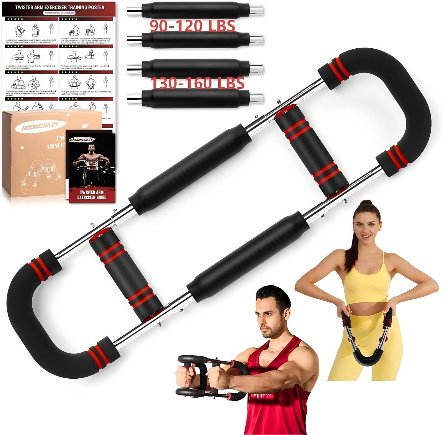 Twister Arm Trainer, 30-120 lbs Adjustable Chest Workout Equipment