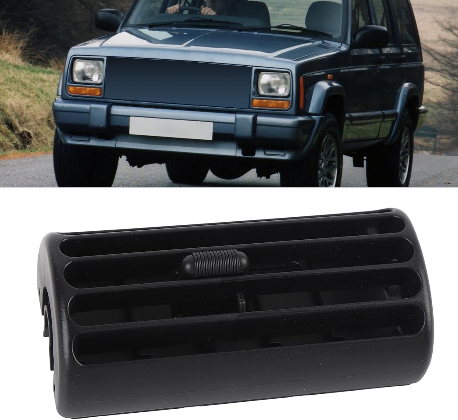 Center Dash Air Vent Outlet Grille for Cherokee XJ 1997-2001, Made from Premium Plastic, Enhances Comfort with Improved Airflow Efficiency, Dashboard Air Outlet Vent, OE