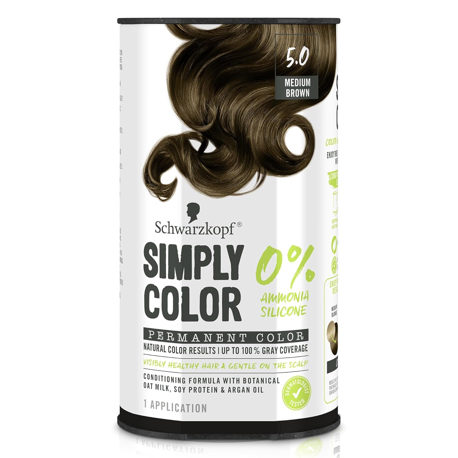 Schwarzkopf Simply Color Permanent Hair Color, 5.0 Medium Brown
