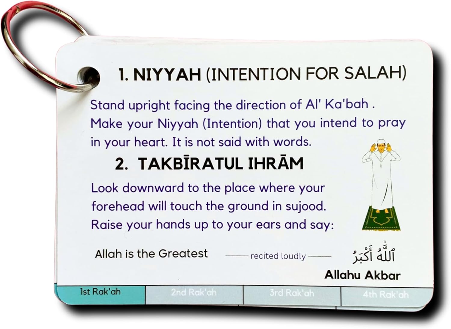 Islamic Salah Cards, How to Perform Salah, Step by Step Prayer Guide/Instructions, How to Pray in Islam, Muslim Kids Reverts Gift, Arabic, Quran, Islamic Gift, Learning Islamic Salat