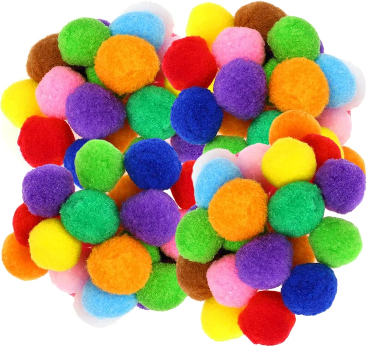 150Pcs 2cm Color Pompoms for Crafting Pom Pom Maker Mini Pom Poms Small Pom Poms for Craft Pom Pom Balls Tiny Pom Poms for Craft for Bags Hats DIY Creative Crafts Decorations Arts Projects