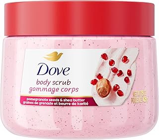 Dove Pomegranate& Shea Butter Body Scrub Exfoliates and Deeply Nourishes for Smooth, Radiant Skin 15oz