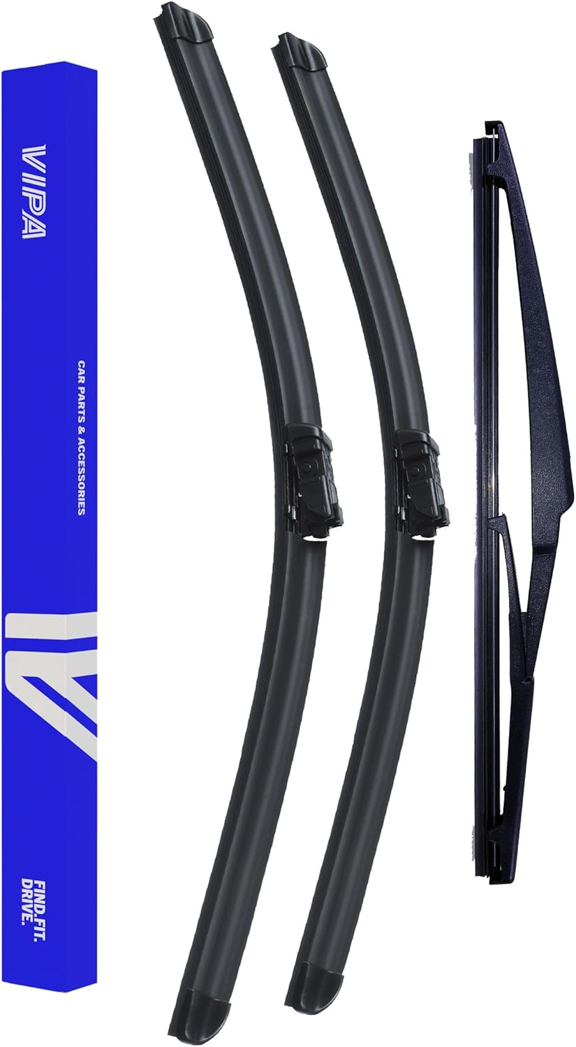Vipa Car Parts Premium Wiper Blade Set | fits: TOYOTA C-HR Hatchback (Oct 2016 Onwards) | All-Weather Performance | Durable, Streak-Free Windshield Wipers | Easy Installation