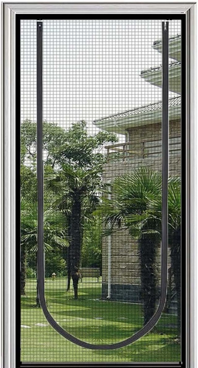 Custom Sizes Screen Door for French Doors/Sliding Glass Doors/Patio Doors, Cat Protection Pets Proof Insect Fly Mesh Anti-Tearing Reinforced Fiberglass Mesh Screen Door