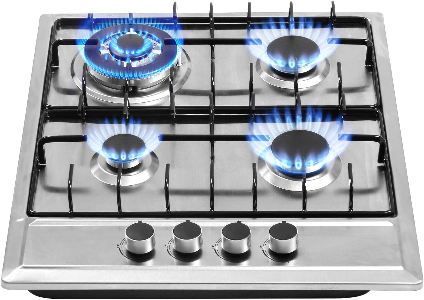 24″x20″ Built in Gas Cooktop 4 Burners Stainless Steel Stove with NG/LPG Conversion Kit Thermocouple Protection and Easy to Clean (20Wx24L)