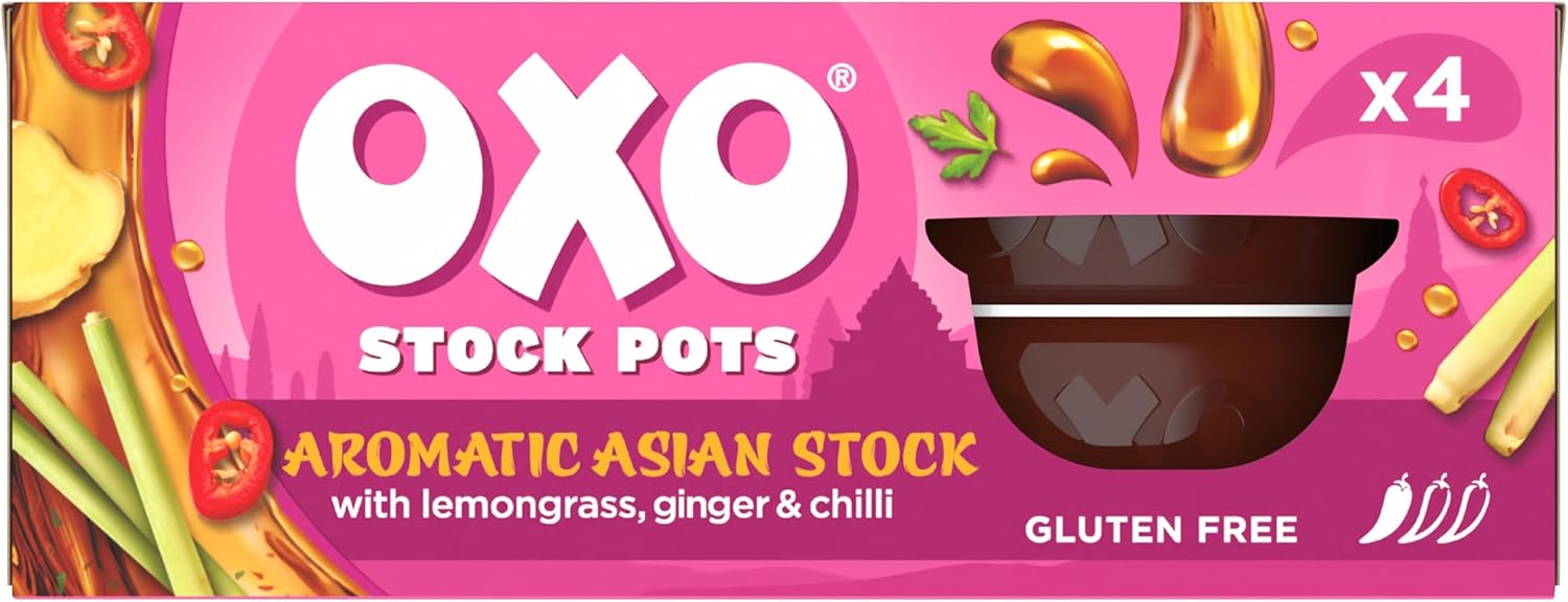 OXO Asian Stock Pot – Aromatic Blend For Stir-Fries & Noodles, 4 x 20 g (80 g Total)