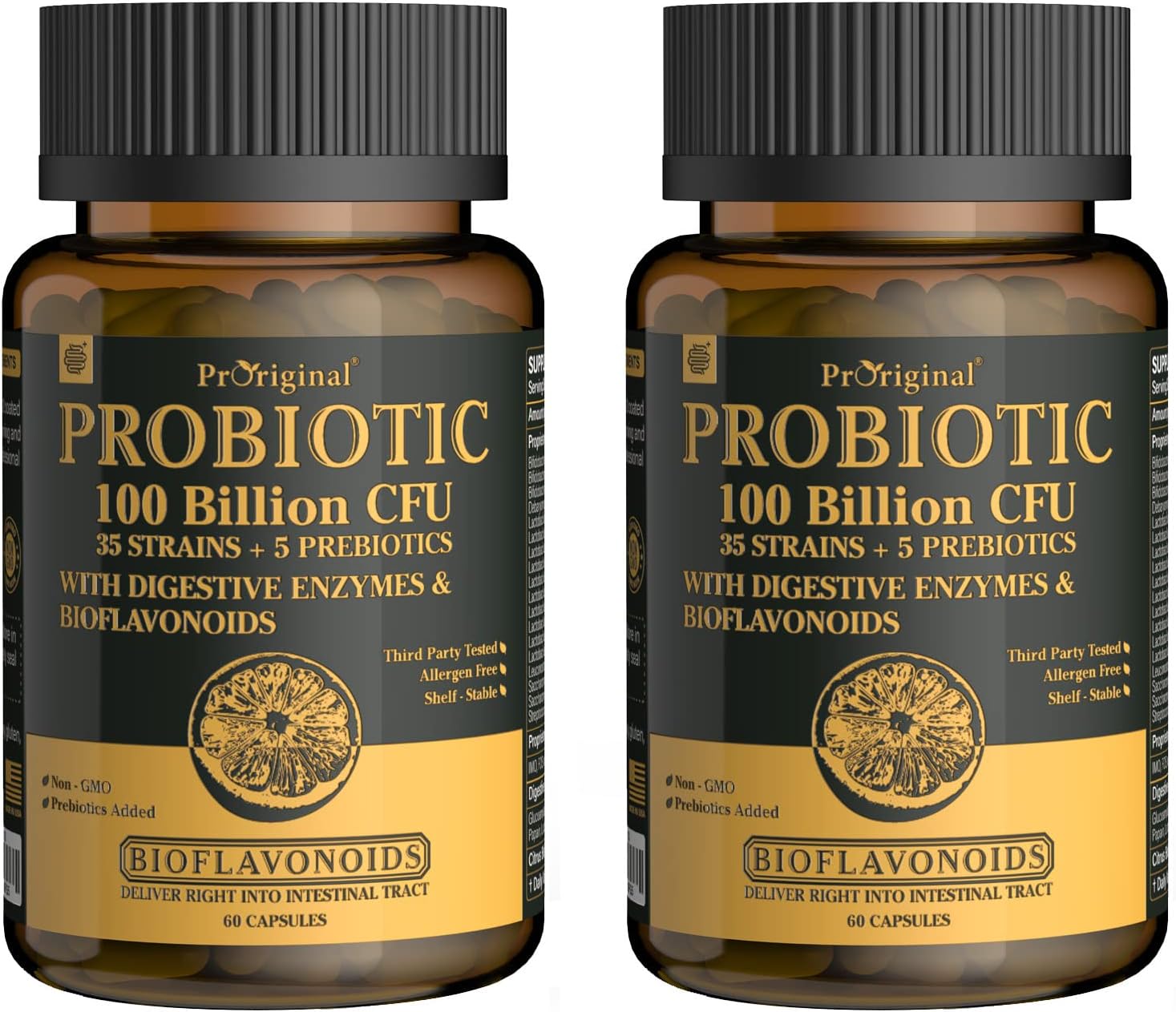 Probiotics with Prebiotics for Men and Women - 35 Strains Organic Probiotic 100 Billion CFU for Gut & Digestive Health, Vegan Acidophilus Probiotics Supplement, Non-GMO Raw Probiotic 120 Caps