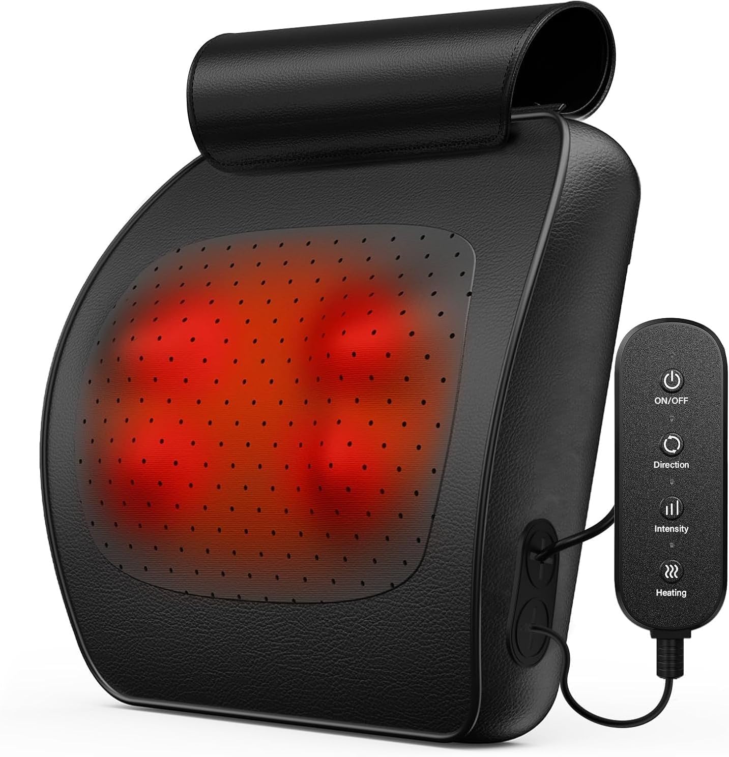 Back Massager, WERTYI Neck and Back Massager with Heat, Deep Tissue 3D Kneading Shiatsu Massage Pillow for Body, Shoulder, Foot and Leg, Gift for Women and Men - Remote Control