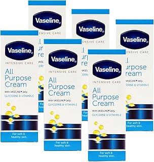Vaseline Intensive Care All Purpose Cream Rough Cracked Skin Relief, 6-Pack, 1.41 FL Oz Each, 6 Tubes