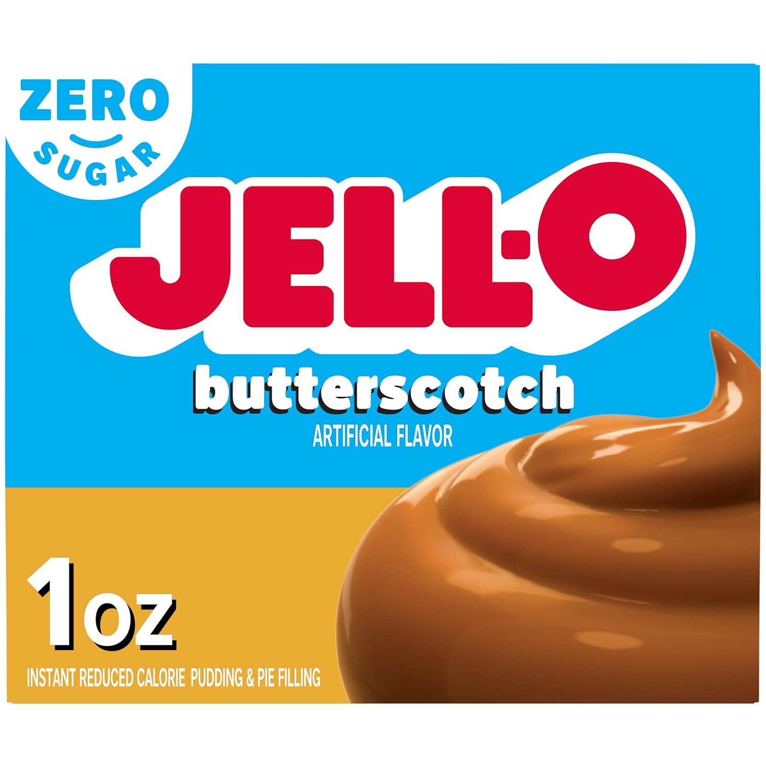 Jell-O Butterscotch Sugar Free & Fat Free Instant Pudding & Pie Filling Mix, 24 ct Pack - 1 oz Boxes, As Seen on TikTok