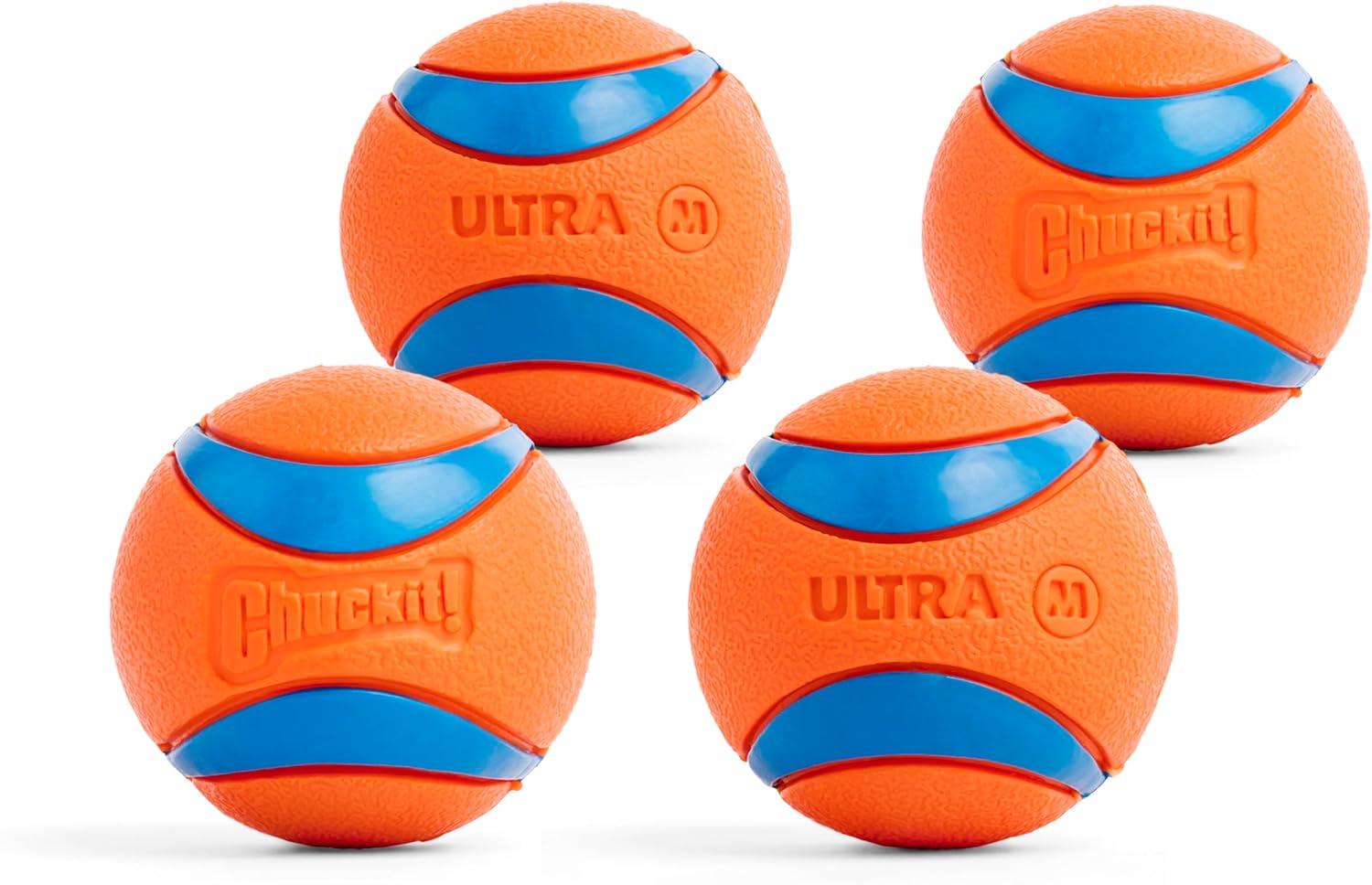 ChuckIt! Canine Hardware Medium Ultra Balls Classic 4-Pack,Orange