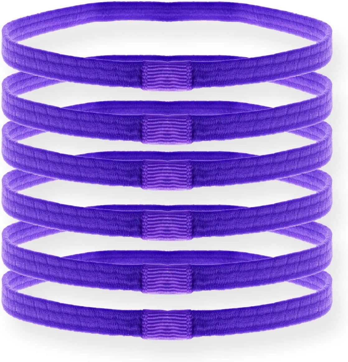 AKH® 6 Sports Headband | Pack of 6 | Sweat Bands | Non-Slip | Elastic Head Bands | Gym headband | Hair Bands For Unisex Women Men | For running Cycling Workout Exercise Yoga | Sport Headband