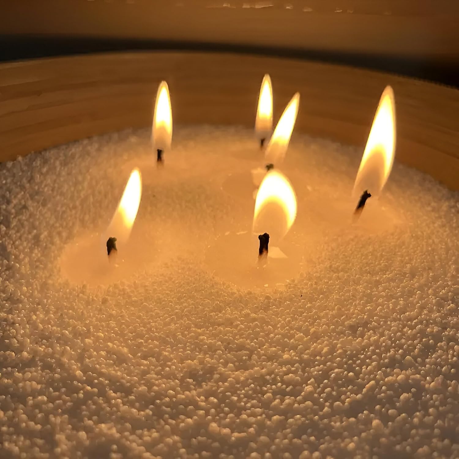 NICEME Customized Powder Candle Making Kit, 26Oz / 750g Refillable Beaded Wax Sand DIY Pearled Candle All Natural Reusable Candle Making Self Extinguish Candle with 30PCS Wicks 2PCS Centering Devices