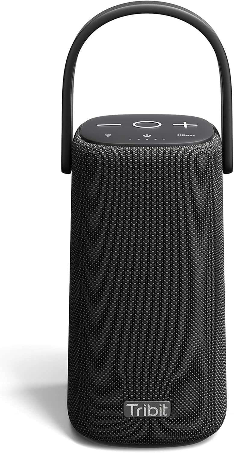 Tribit Upgraded StormBox Pro Portable Bluetooth Speaker with High Fidelity 360 Sound, Bluetooth 5.3, 3 Drivers with 2 Passive Radiators, Built-in XBass, 24H Playtime, IP67 Waterproof for Outdoors