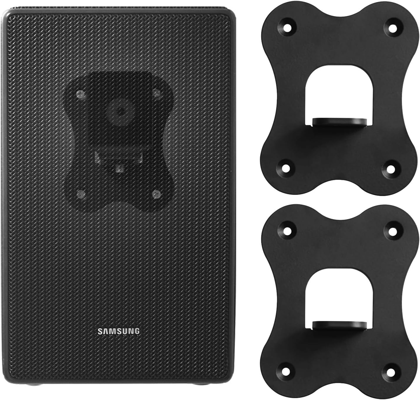 Aokicase Compatible with Samsung/SWA-9500S/XZ Speaker Holder Wall Mount SWA-9500S/XZ Speaker Stand Bracket Accessories Rack, Bracket for Home Speaker Systems (Black) 2 Pieces
