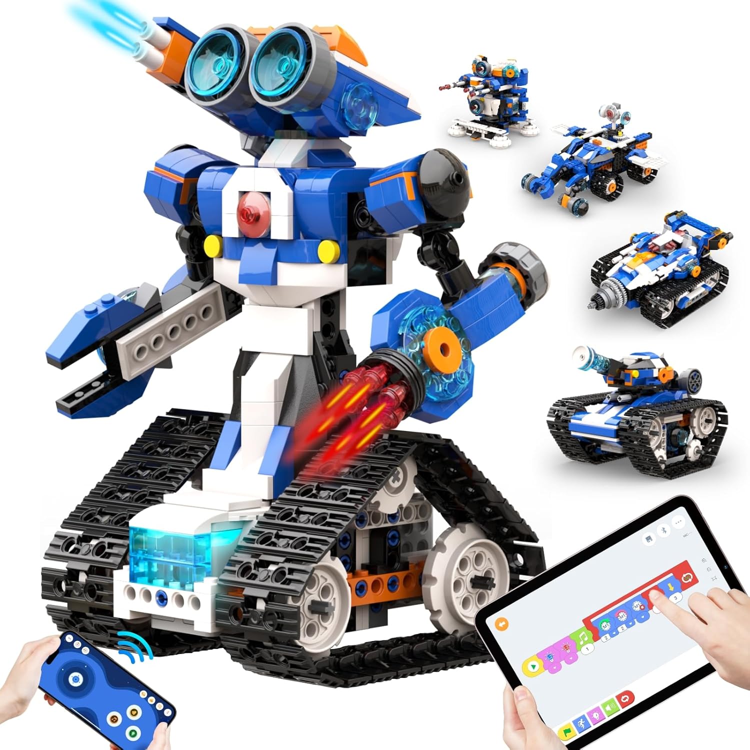 STEM Robot Toy 6-in-1 Robot Building Kit for Boys Age 8-12, APP Remote Control STEM Coding Toys, Educational Robotics Gifts for Boys Girls Kids Ages 7 8 9 10 11 12 (480 Pieces)