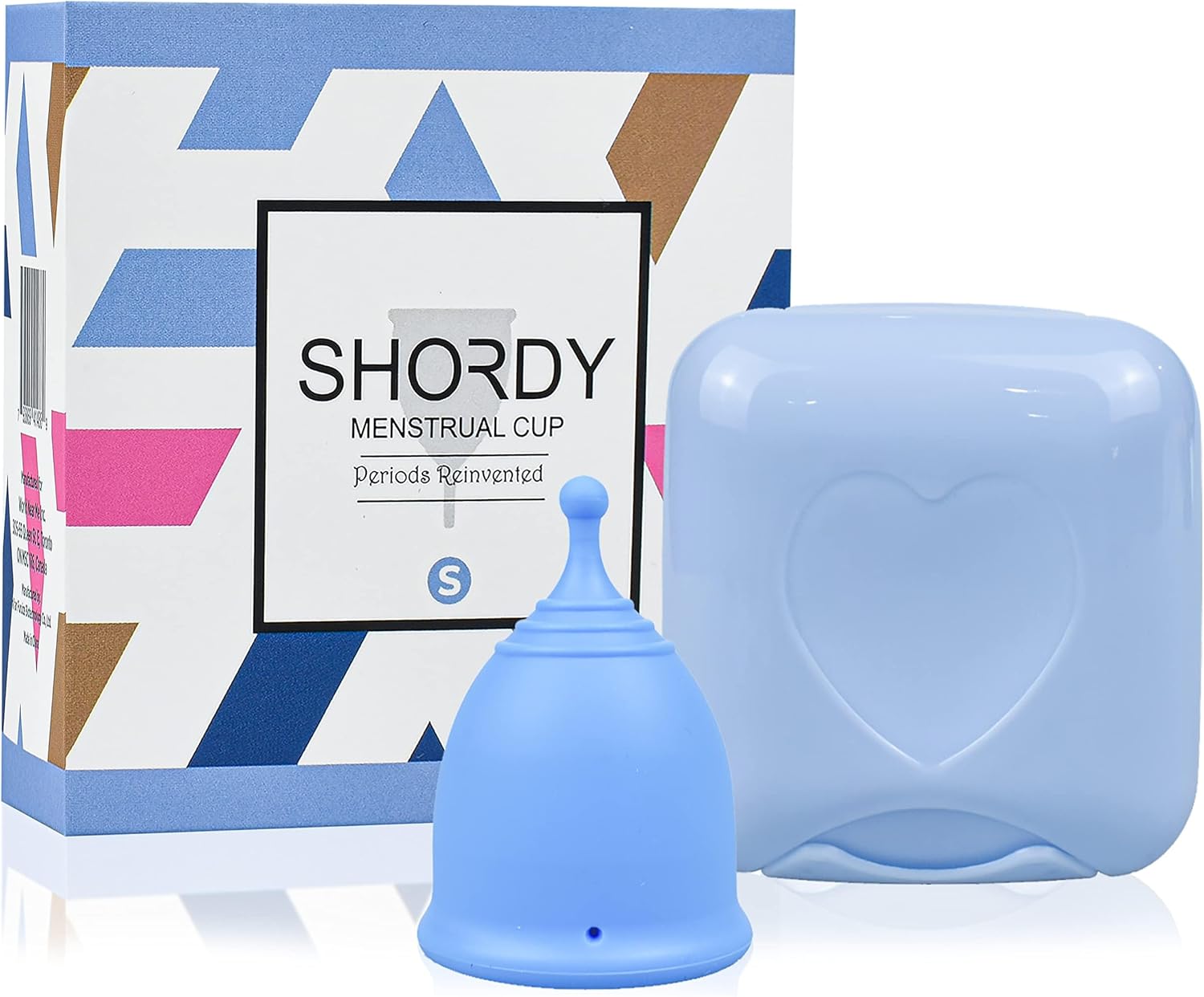 SHORDY Menstrual Cup, Single Pack (Small) with Box, Soft & Flexible, Copa Menstrual Kit for Women | Up to 12 Hours of Comfort, Eco-Friendly & Safer Alternative to Pads & Tampons (Blue)