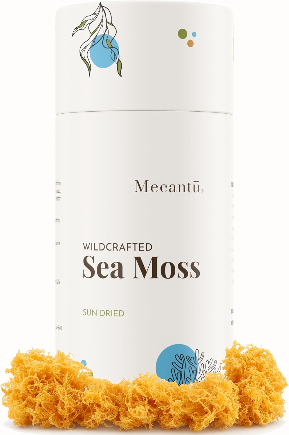 Mecantu® Golden Sun-Dried Sea Moss | Perfect for Making Vegan Recipes, Drinks, Seamoss Gel & Seamoss Powder | Ethically Sourced & Eco-Friendly | Generous 100g Pack for 2+ Months of Wellness