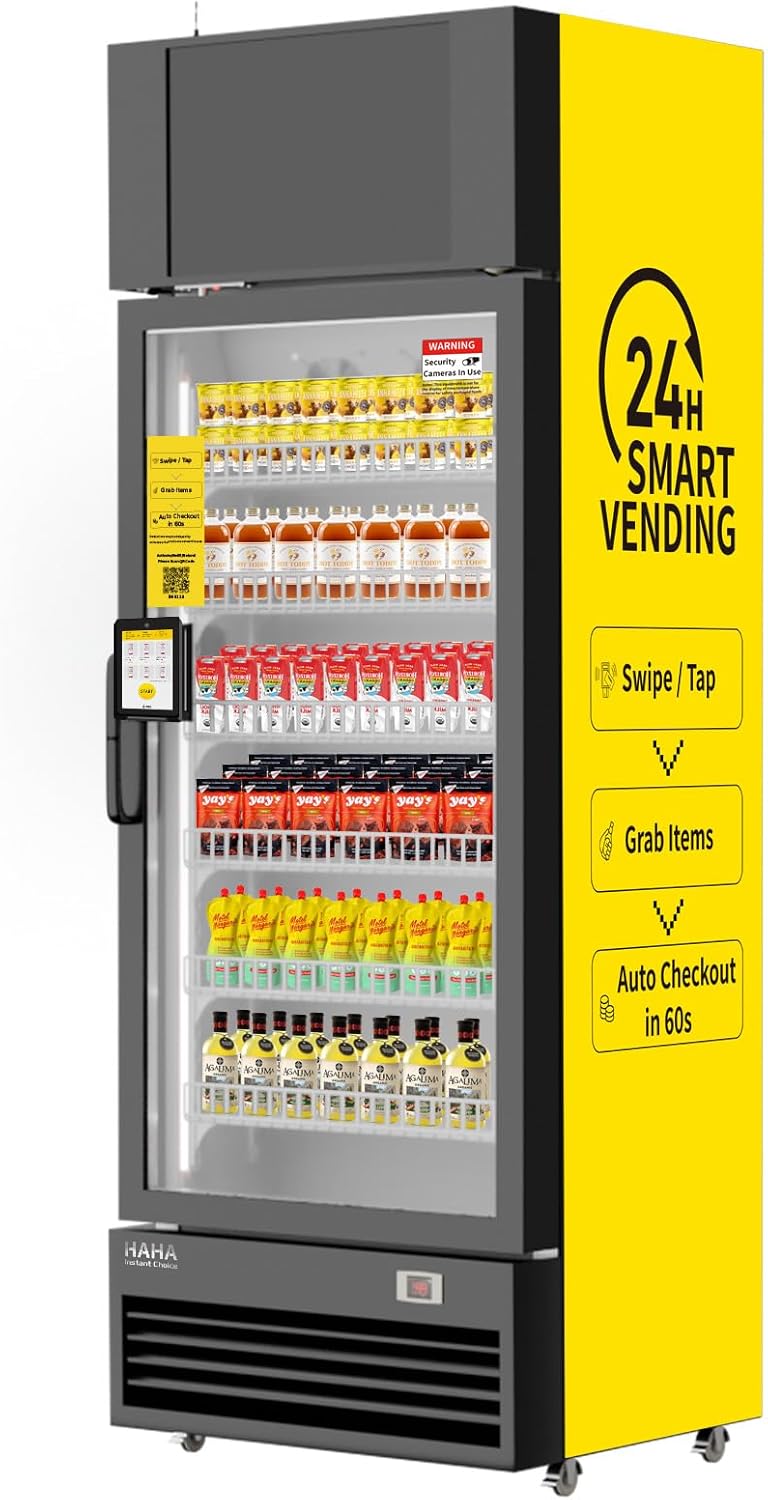 DC-542DS Combo Vending Machine,Refrigerated Vending Machine with Touch Card Reader,Advertising Display