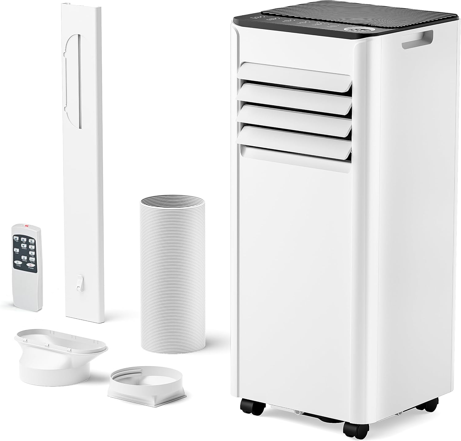 8000 BTU Portable Air Conditioner - Cools 350 Sq.Ft Quickly, 3-in-1 AC Unit with Remote, 24H Timer, Quiet Operation & Window Kit for Bedrooms Apartments Offices Dorms