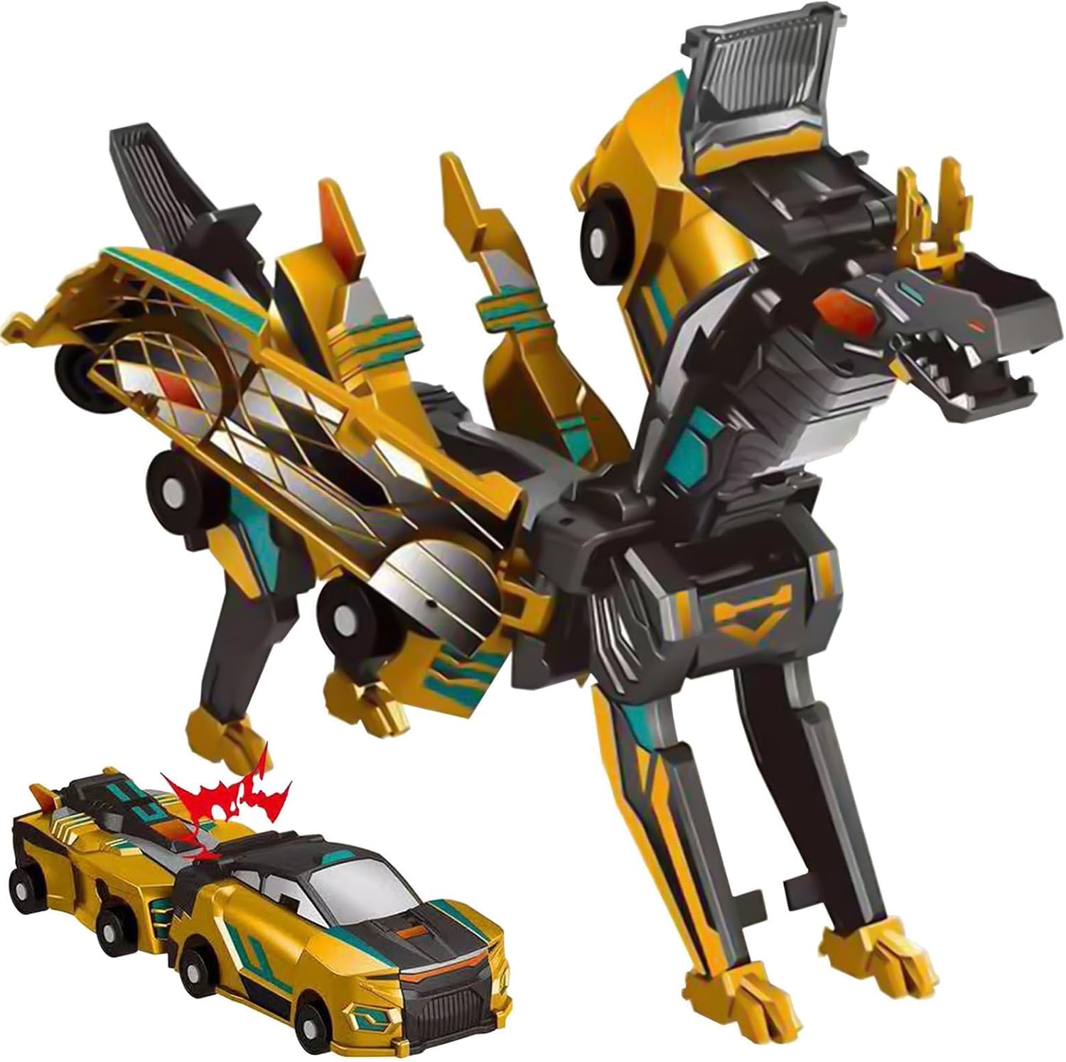 Felly Robocrash Magnetic Transforming Car, 2Pcs Automatic Deformation of Magnetic Connections, Car Toys for 2 3 4 5 6 7 8 Years Old Boys and Girls Kids