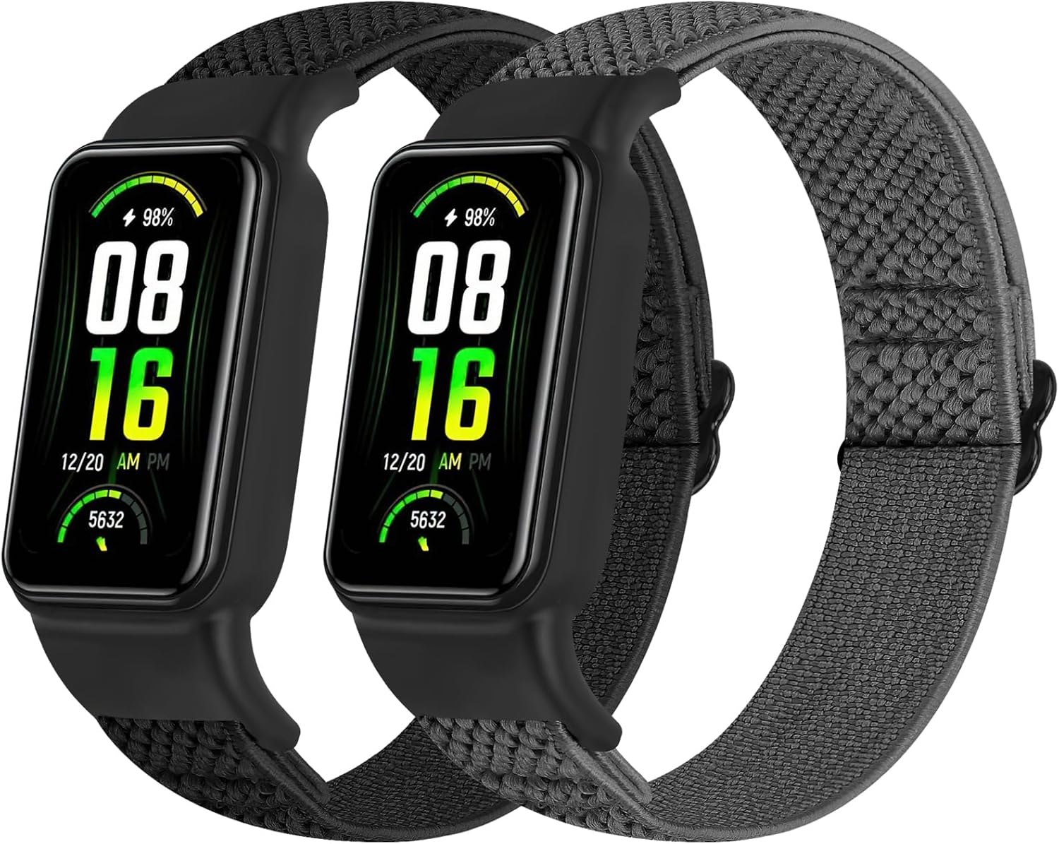 Solo Loop Elastic Nylon Bands Only Compatible with Amazfit Band 7 Straps,Soft Adjustable Stretchy Sport Replacement Strap for Amazfit Band 7 for Men Women