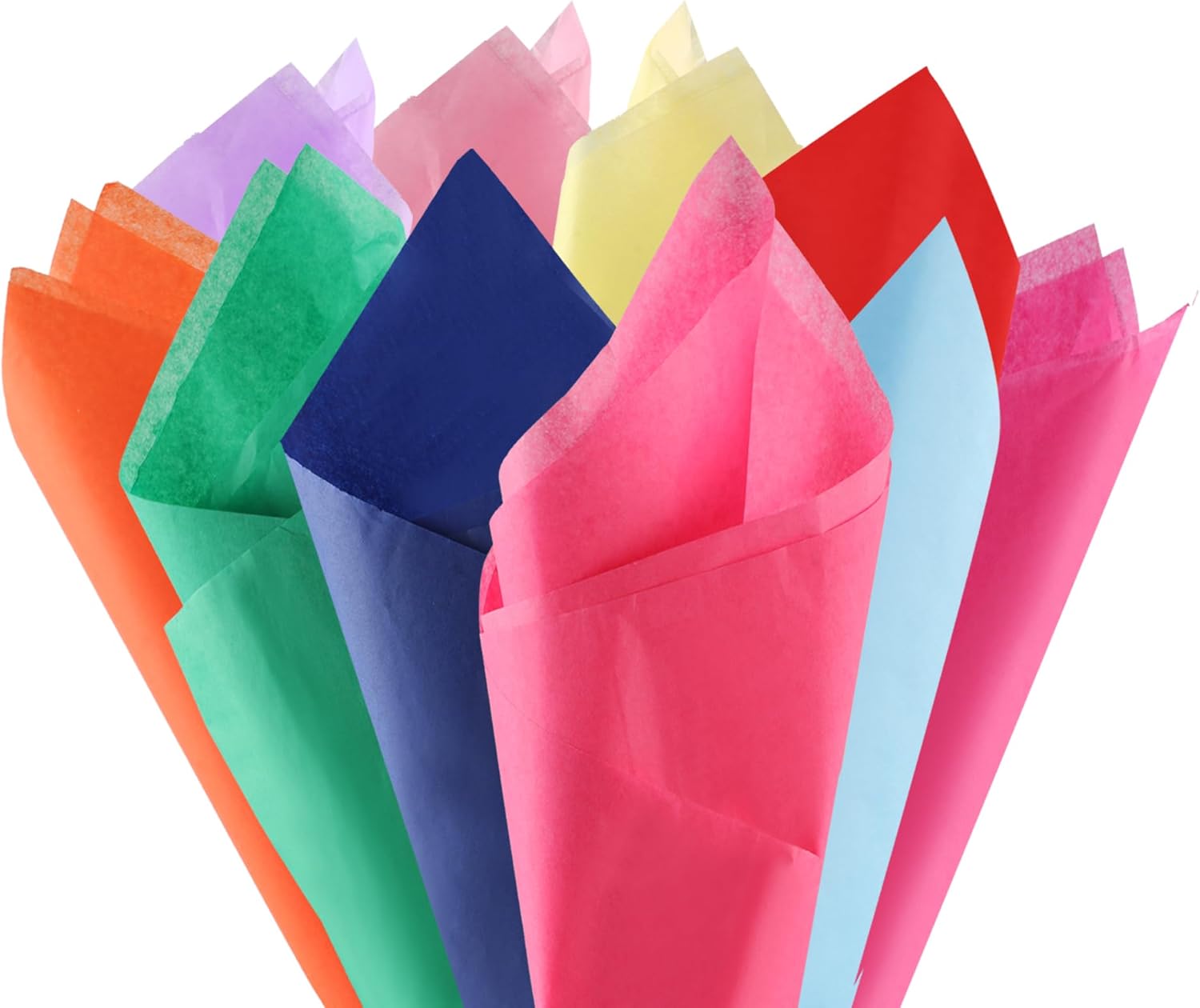 Phinus 80-Sheet 20" Colored Tissue Paper for Gift Bags, Weddings, Birthday Parties, DIY Crafts & Decorations