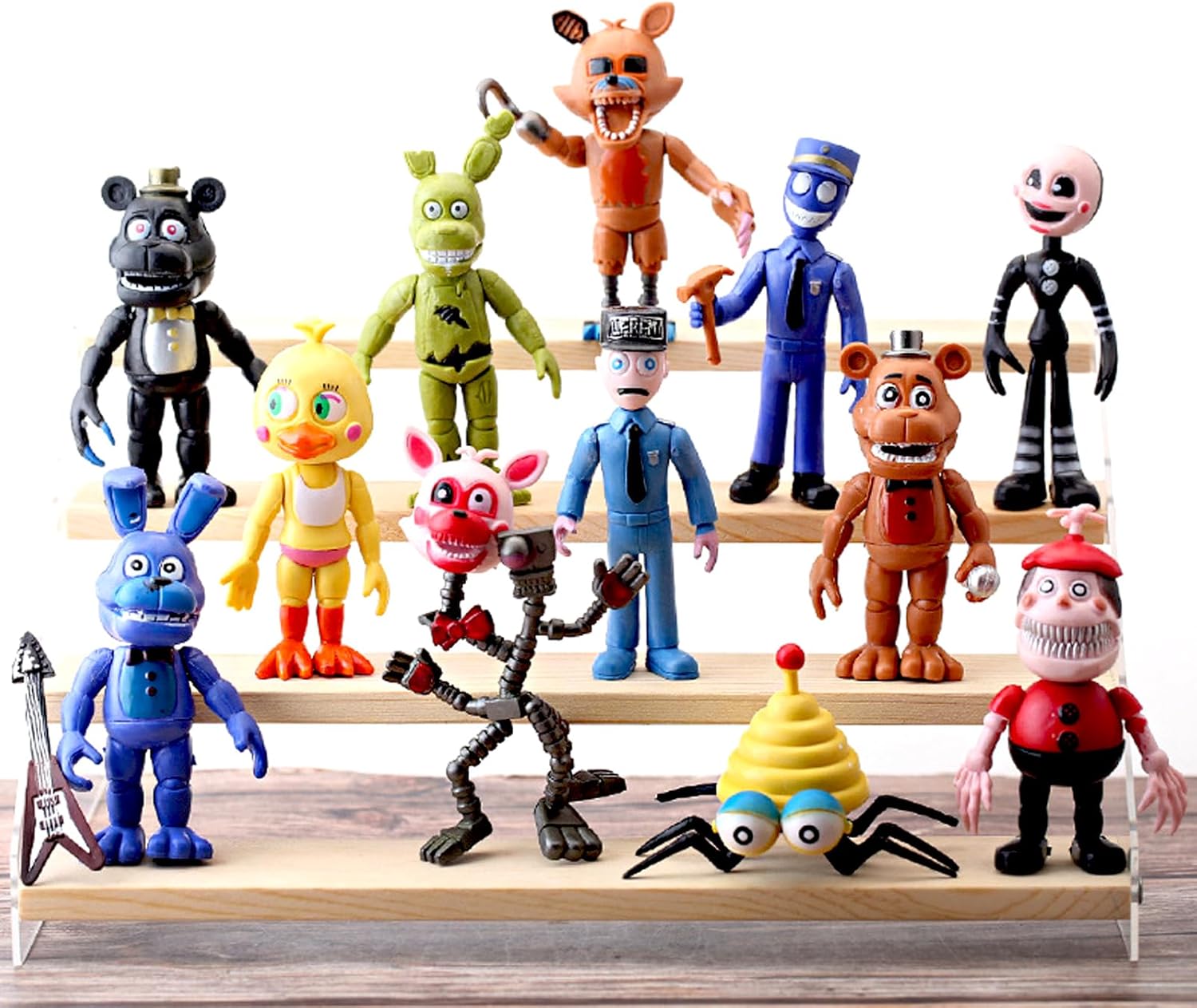 Jofiesu Five Nights At Freddy's (FNAF),Set of 12 pcs Five Nights at Freddy's Figures Toys Good for FNAF fans Cartoon Birthday Cake Toppers,Cartoon Party Decorations for kid, Birthday Party Decorations