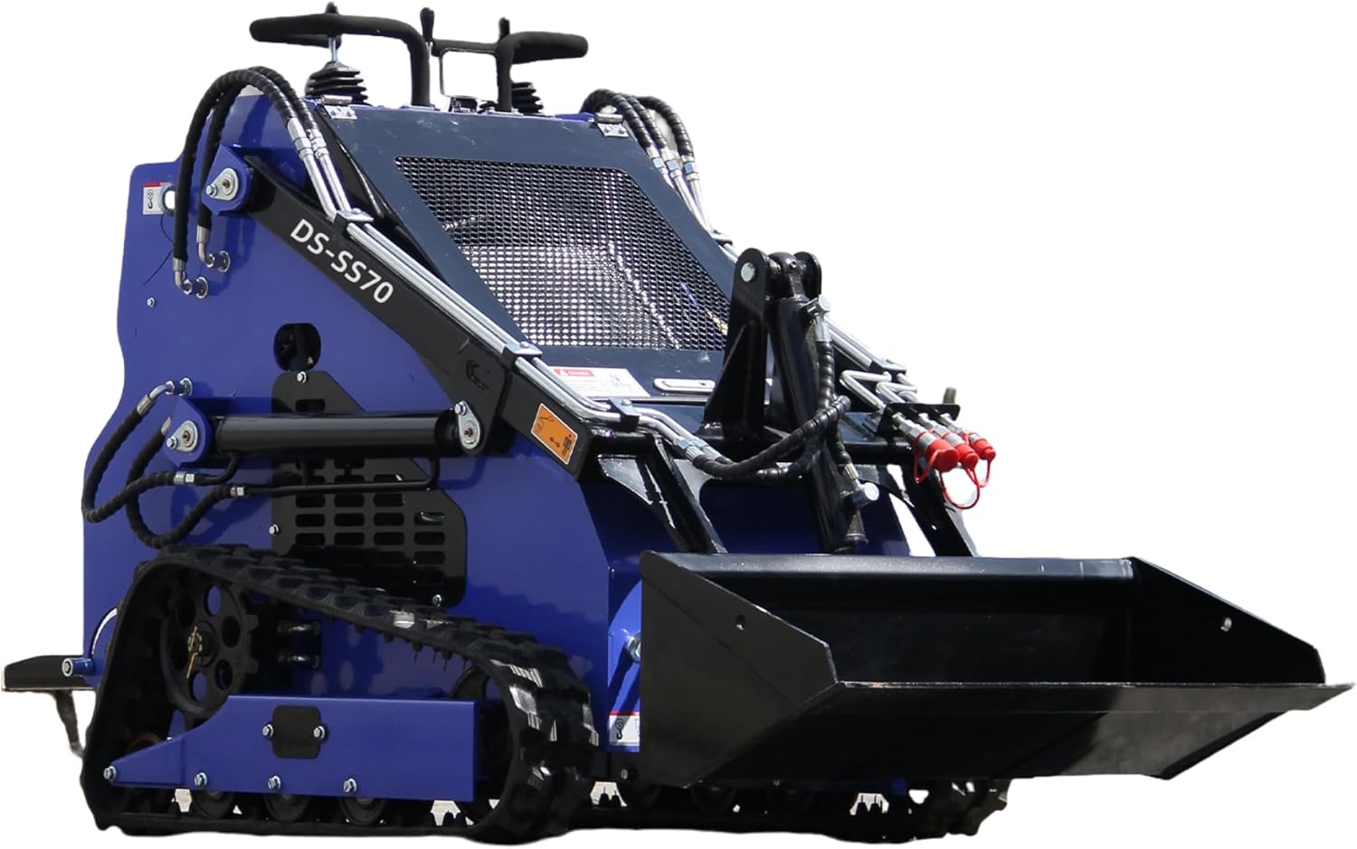 Stand-On Mini Skid Steer Loader Crawler Compact 22 HP Gasoline Engine,W/Bucket,R,adiatorAttachment,Industrial Tracked Machine for Landscaping, Farming (Machine)