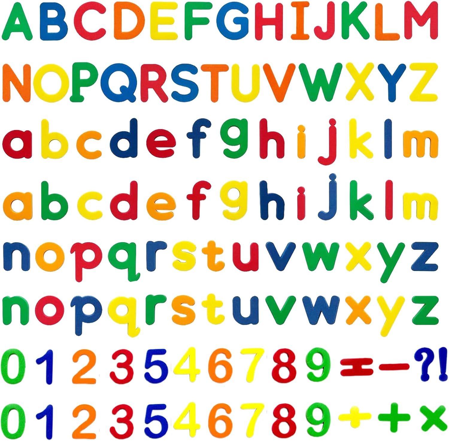105 pcs magnetic letters and numbers for children, magnetic letters,Educational toys for learning spelling and counting, including uppercase and lowercase letters, numerical symbols