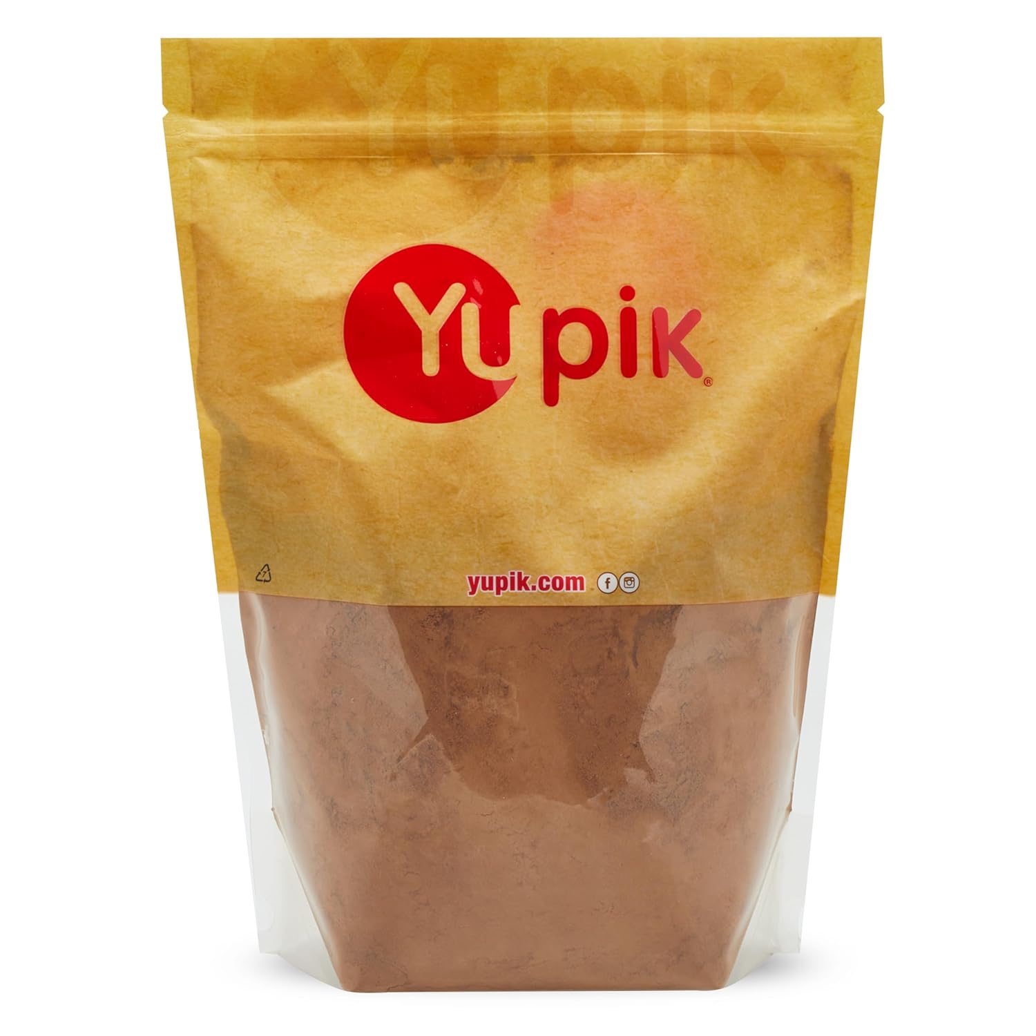 Yupik Natural Cocoa Powder, Unsweetened, 2.2 lb (35.2 oz), Gluten-Free, GMO-Free, Kosher, Vegan, Dairy-Free, No Sugar Added, No Additives, Excellent Source of Fiber & Iron, Ideal for Baking & Topping