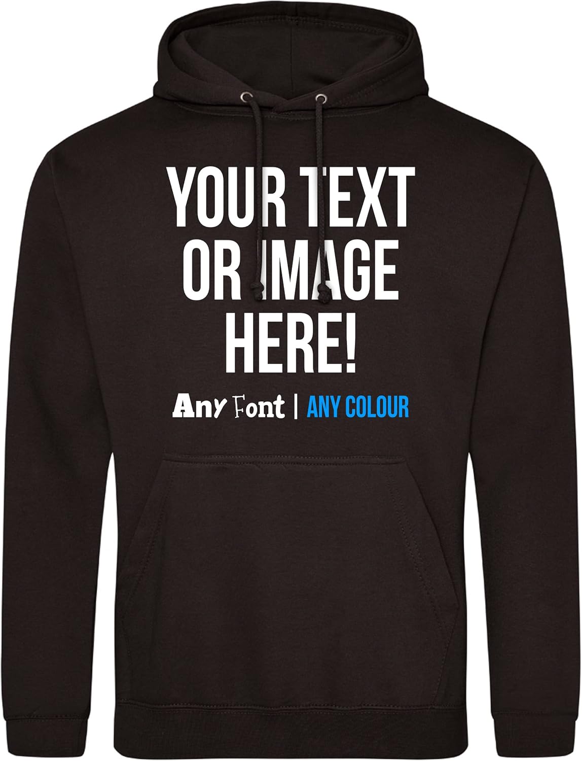 Personalised Hoodie Mens Womens Any Text Image Photo Custom Hoody Hooded Sweatshirt