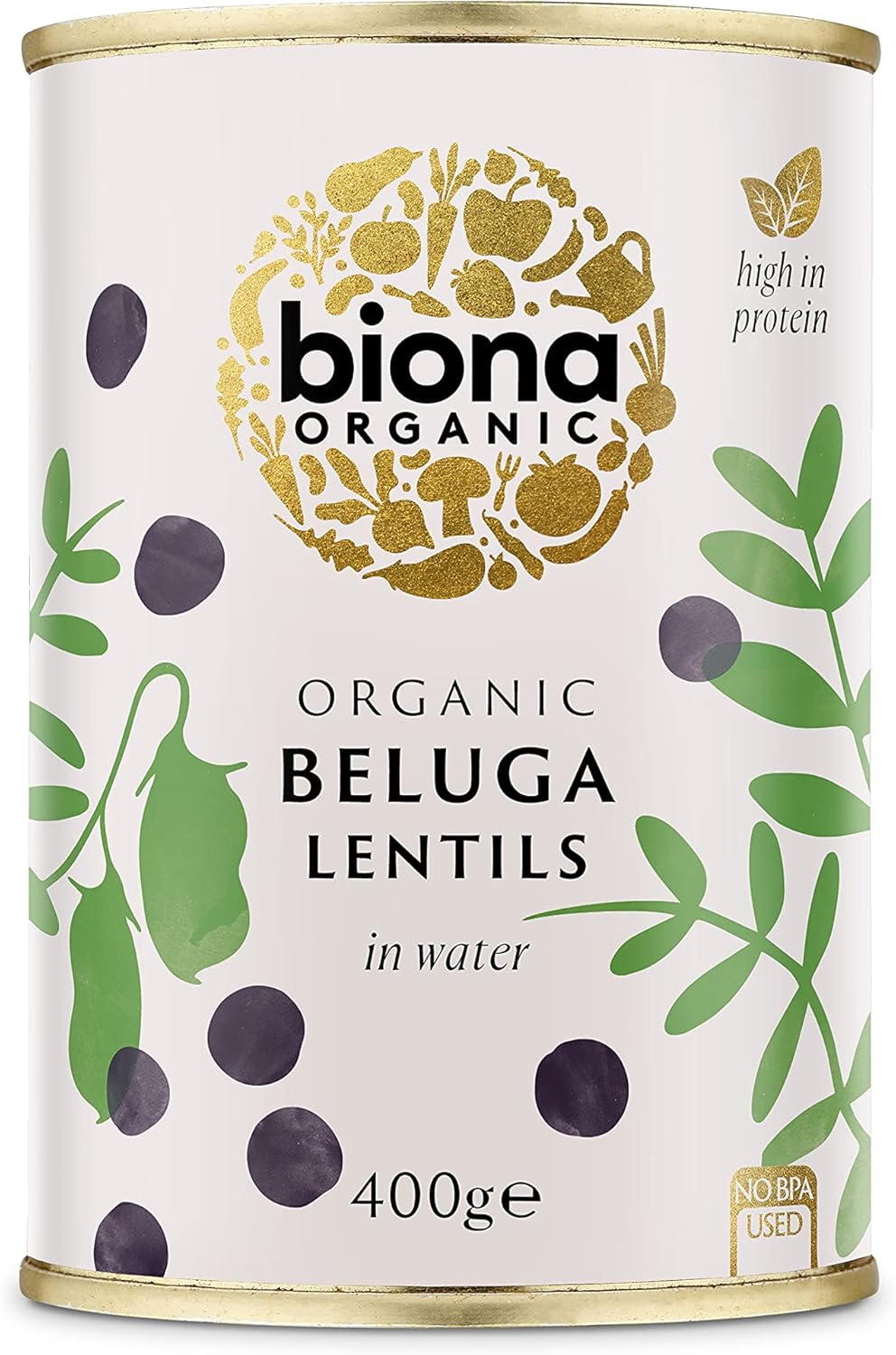 Biona Organic Black Beluga Lentils, 400g
