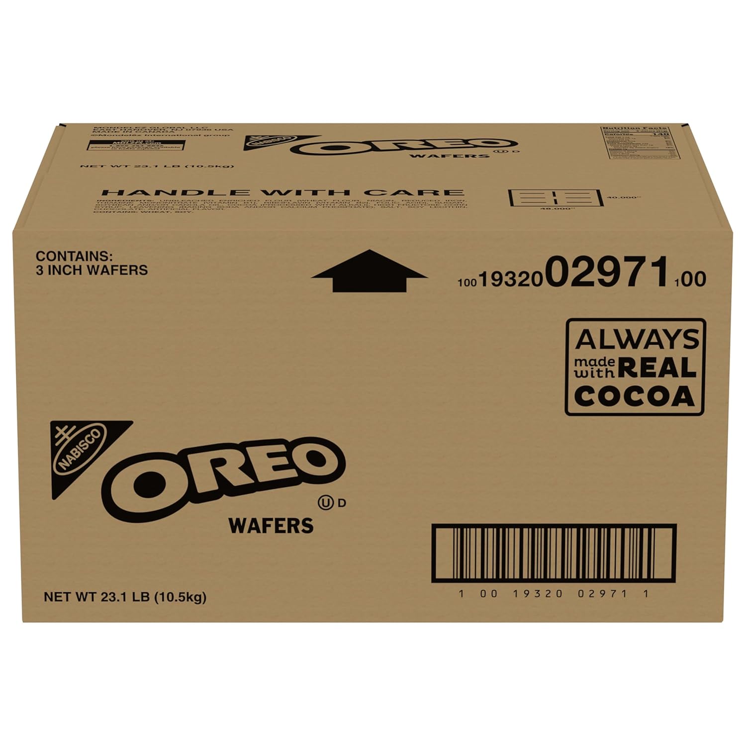 OREO 3-inch Chocolate Wafers. 23.1 lb Box
