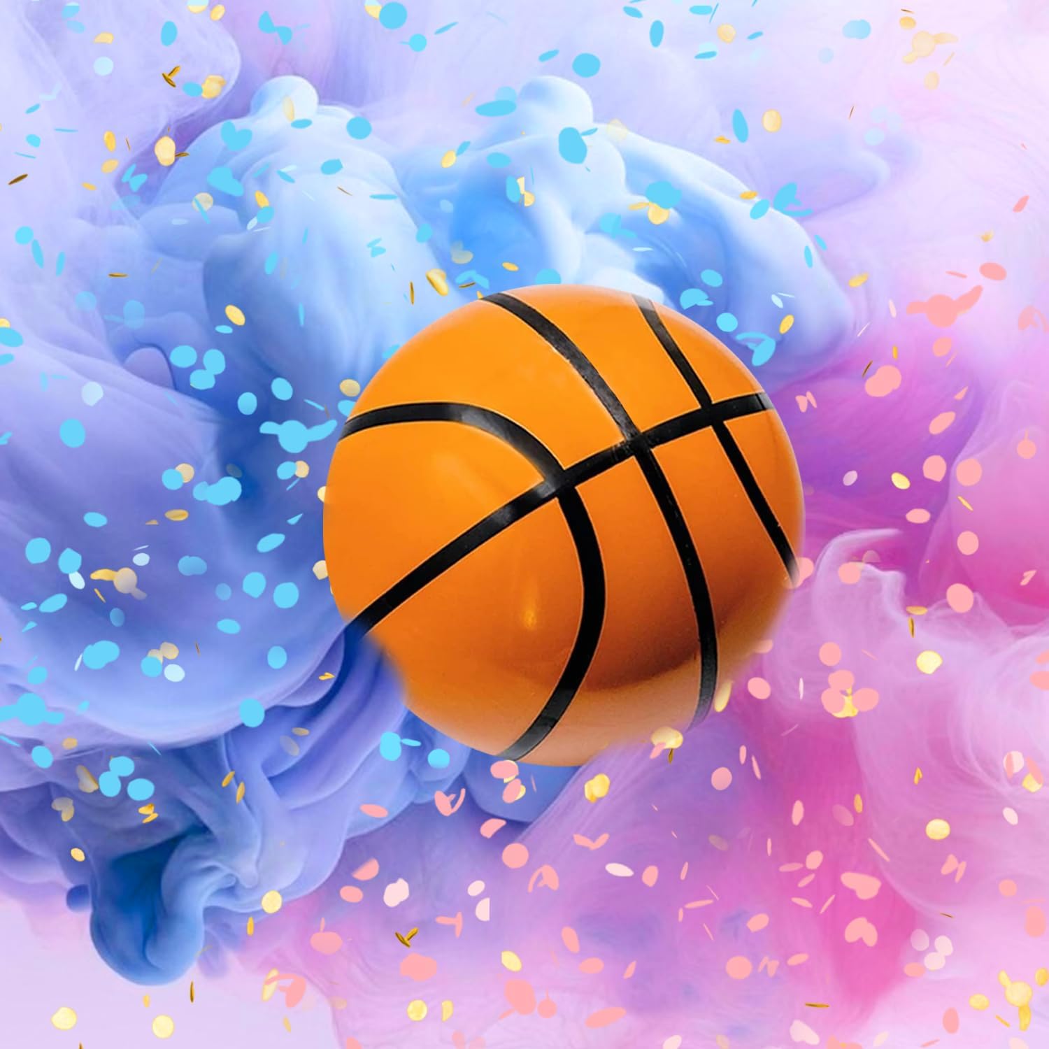 Gender Reveal Basketball with Powder Gender Reveal Powder Balls for Baby Gender Reveal Ideas Exploding Party Ball Kit Basketball with Pink Blue Powder Confetti for Gender Reveal Explosion Party