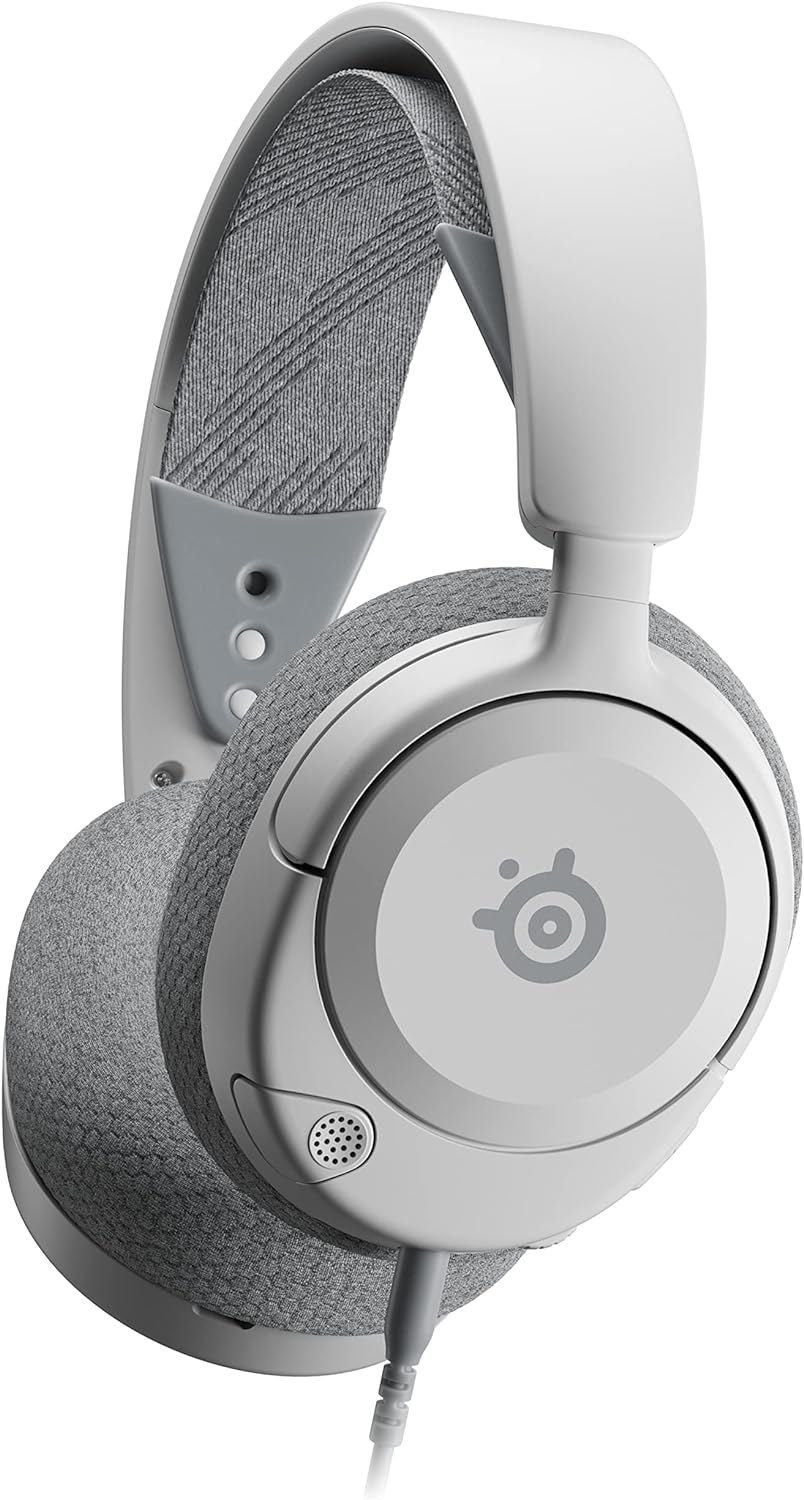 SteelSeries Arctis Nova 1 - Gaming Headset for PC, PS5, PS4, Switch, Xbox - Hi-Fi Drivers - 360° Spatial Audio - AirWeave Memory Foam Ear Cushions - Ultra Lightweight - White