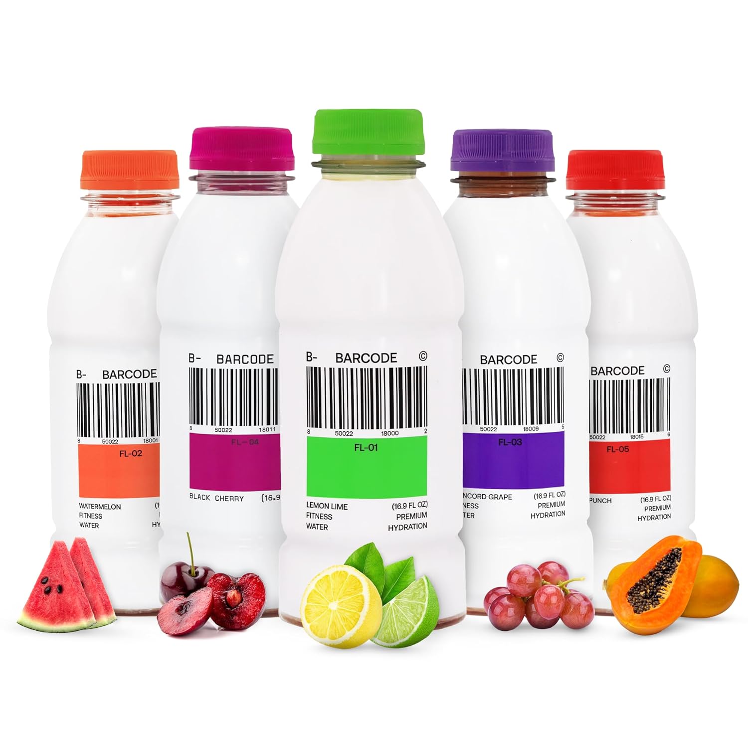 Barcode Sports Drink with Electrolytes, Variety Pack (12 Pack) - Premium Hydration, No Added Sugar - Adaptogen-Powered Plant-Based Beverage - 12 Vitamins & Minerals for Immunity & Performance
