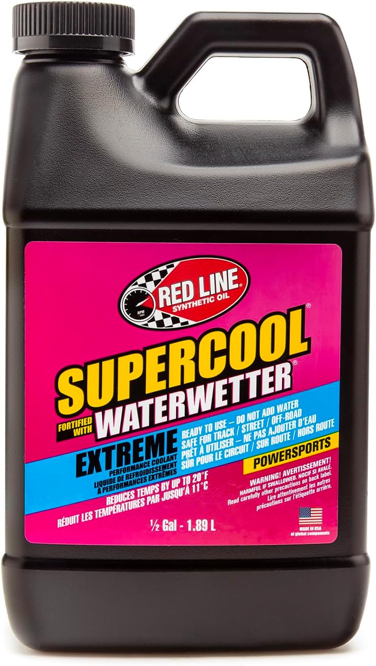 Red Line 80205 Supercool Extreme Powersports Coolant Fortified with WaterWetter - 1/2 Gallon