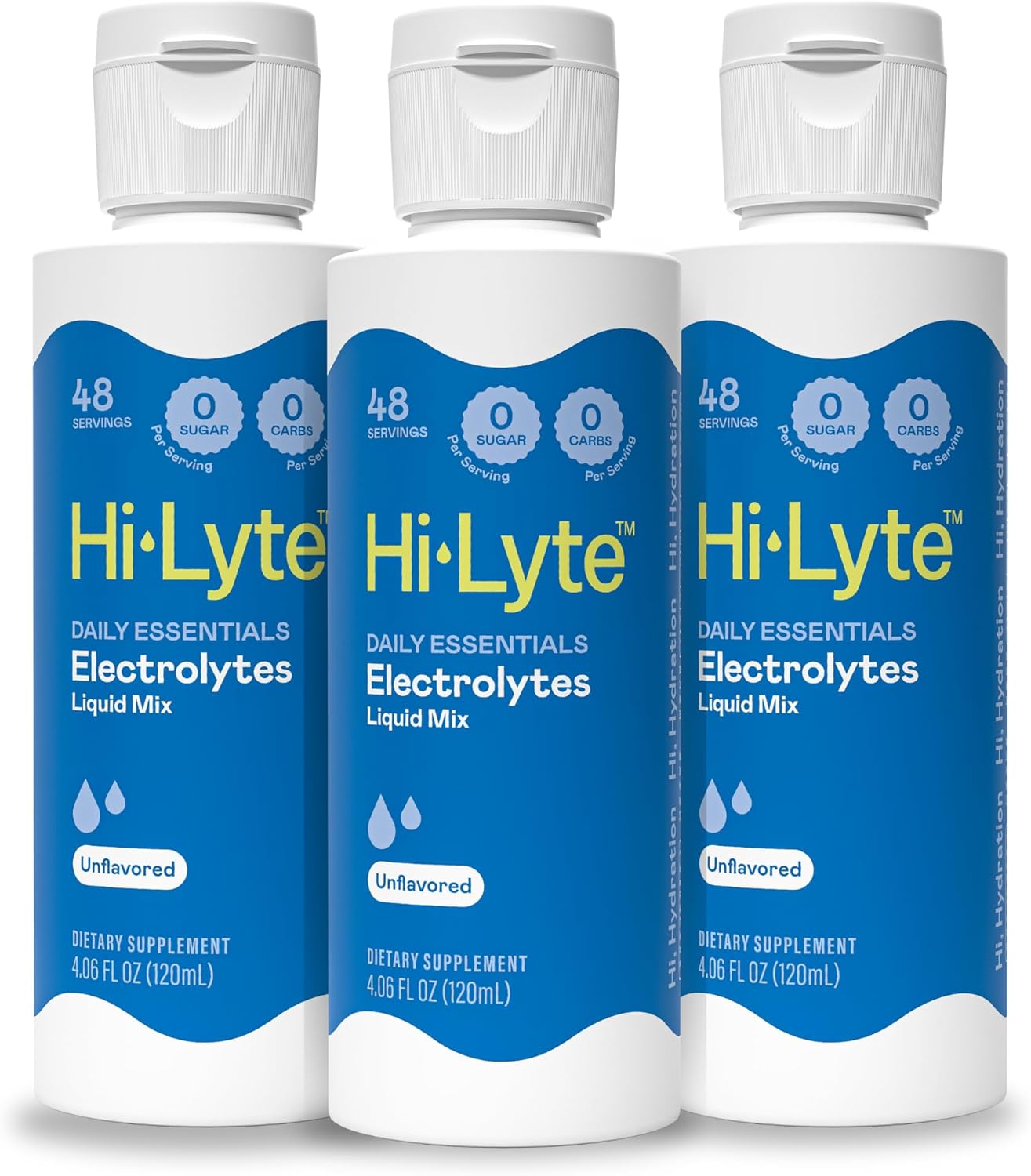 Hi-Lyte Daily Essentials Electrolytes Liquid Mix Unflavored, 144 Servings