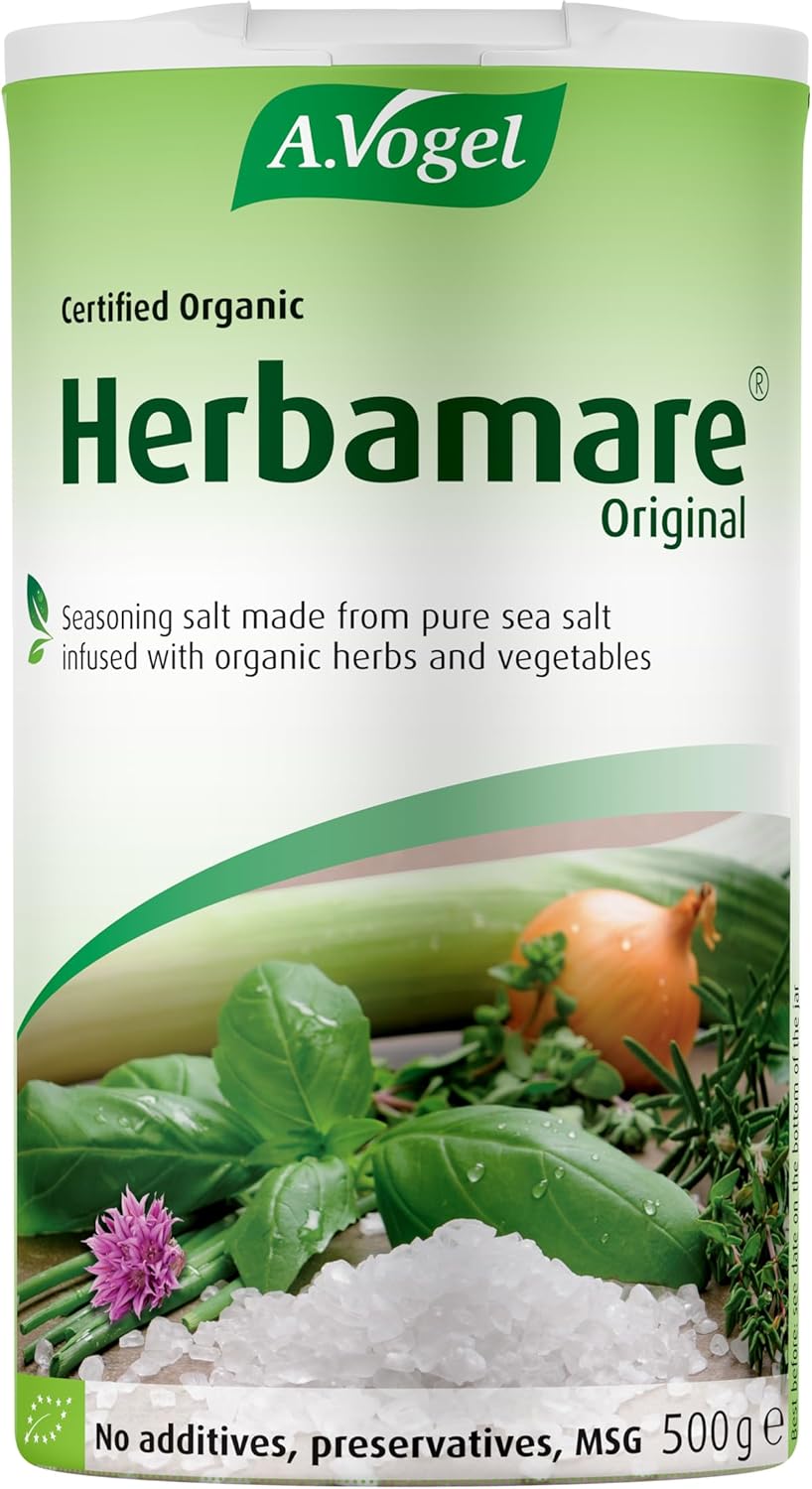 A.Vogel Herbamare Original Seasoning Salt | Sea Salt with 12 Different Fresh Organic Vegetables & Herbs| Add Flavour to Cooking | 500g