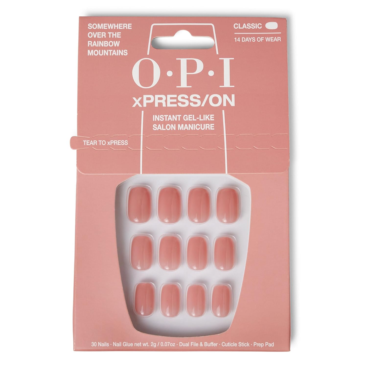 OPI xPRESS/ON Press on Nails | Short Round Classic, Long Almond & Coffin Shape Press-On Professional Nail Art Kit
